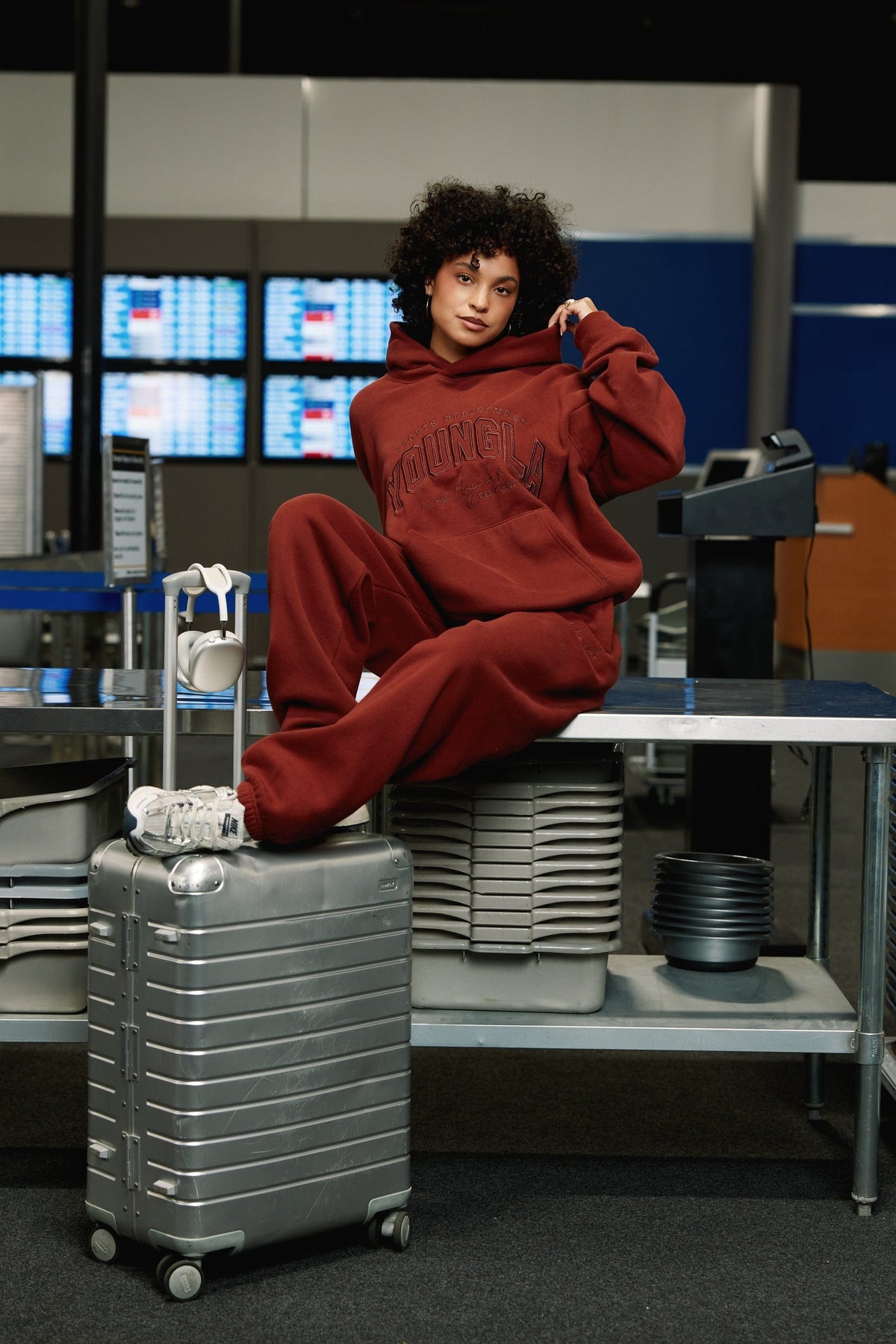 W2226 - Pantalon de jogging à revers superposés