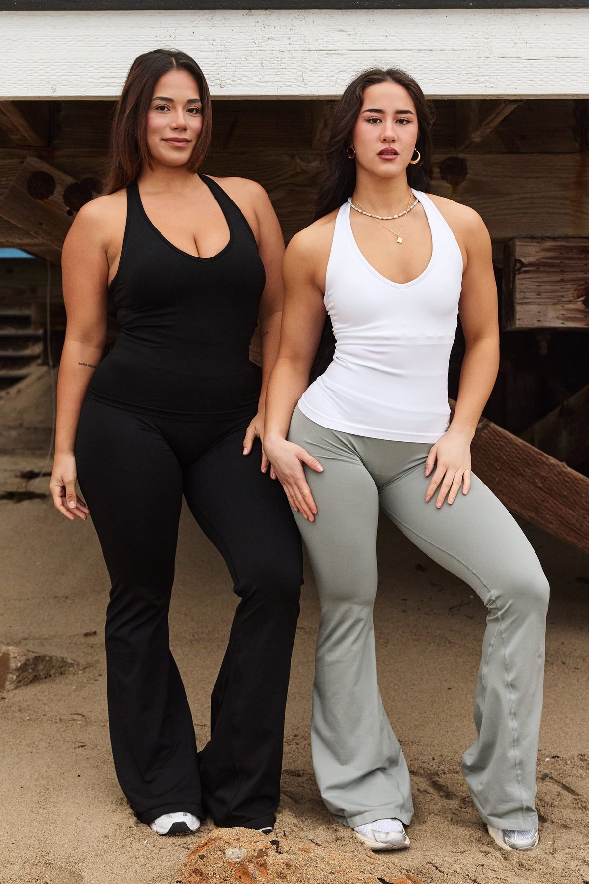 W2276 - Legging évasé sans couture Curve (court)