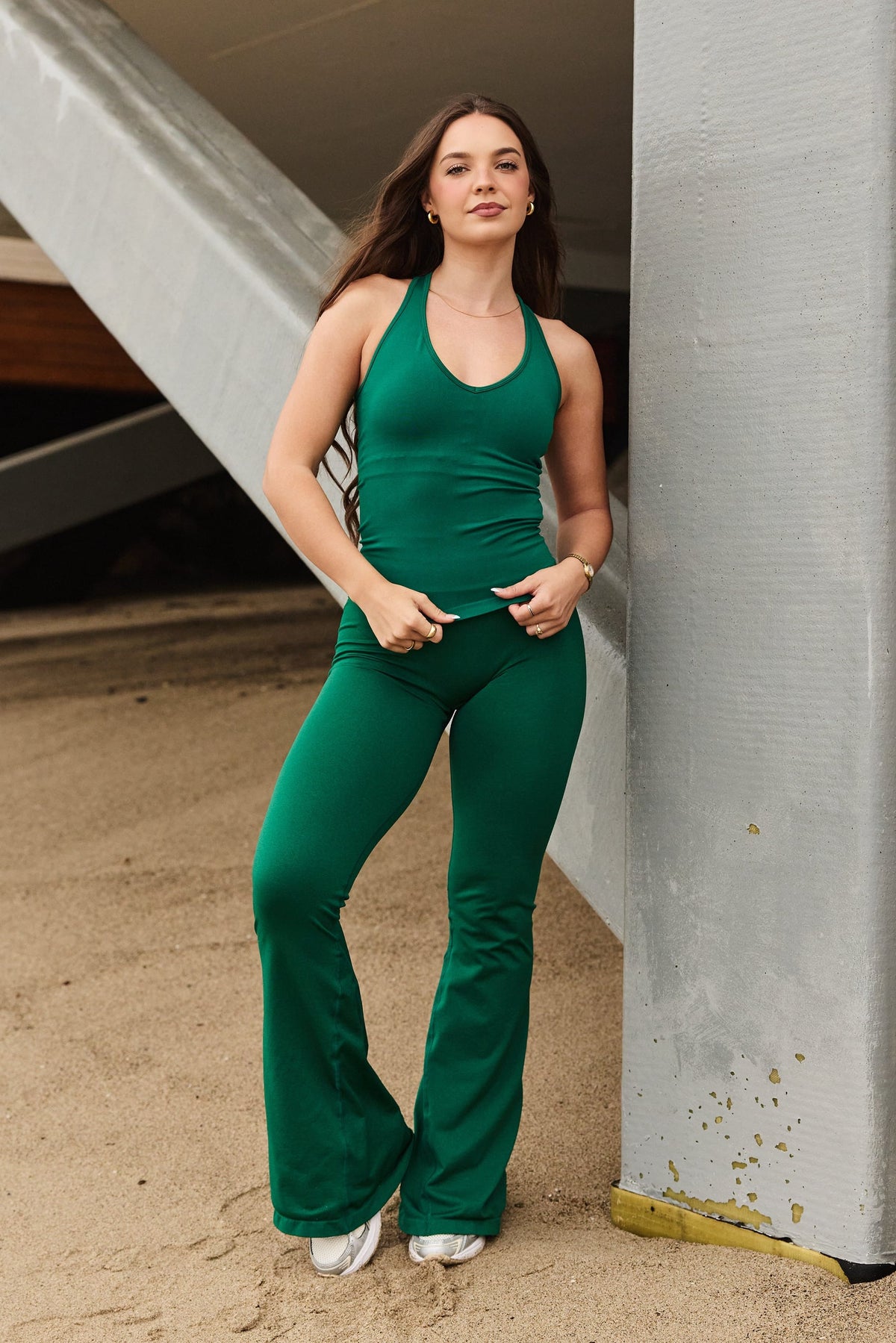 W2206 - Leggings évasés sans coutures Curve (Régulier)
