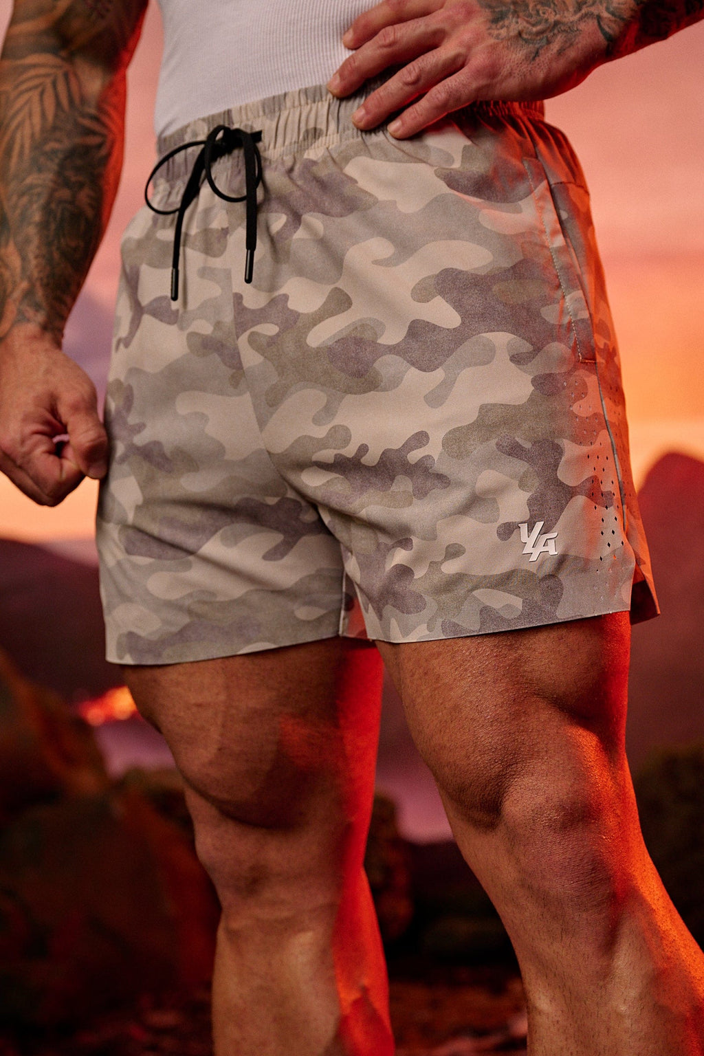 1047 - Pantalones cortos de compresión de camuflaje