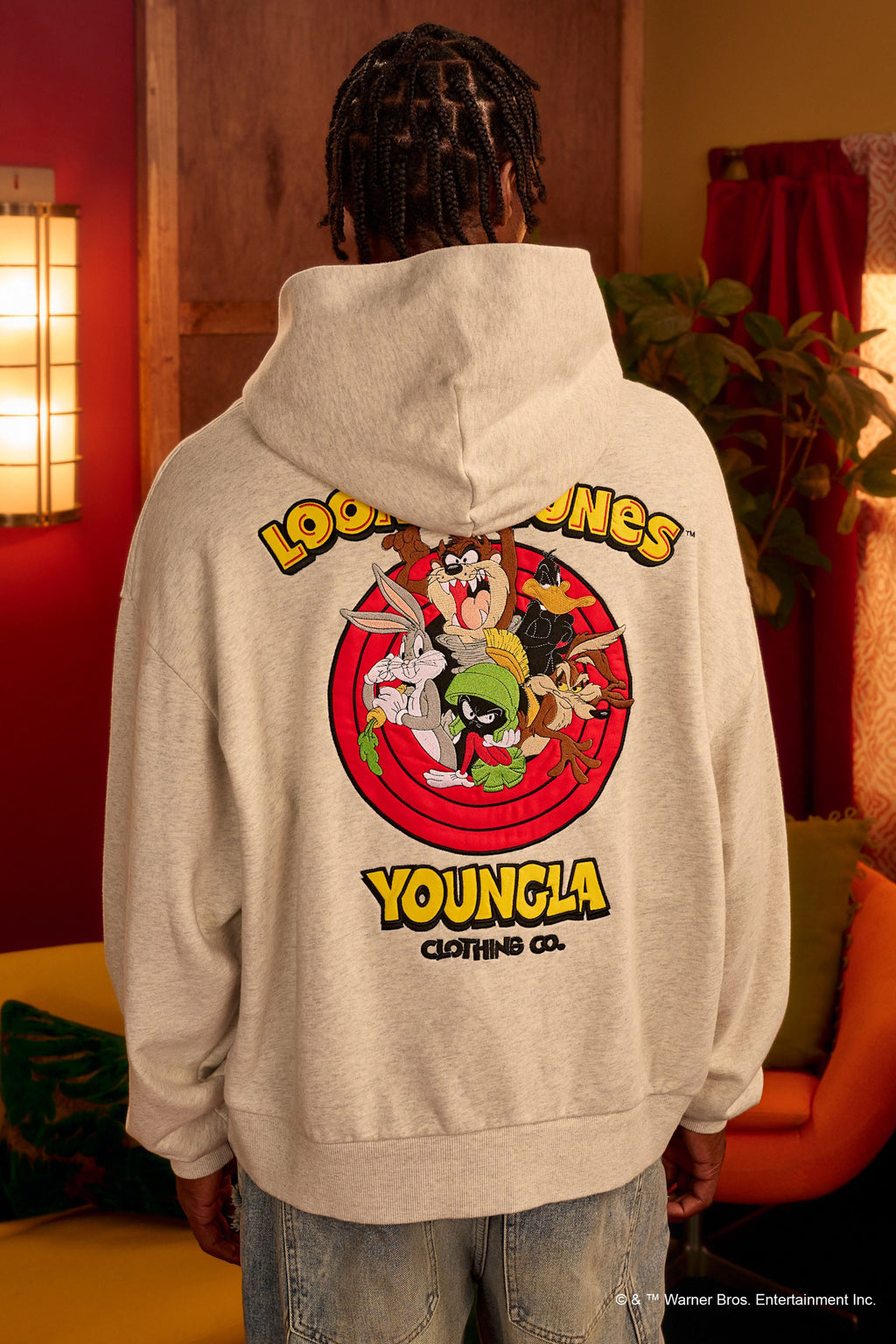 5114 - Sweat à capuche Looney Tunes brodé