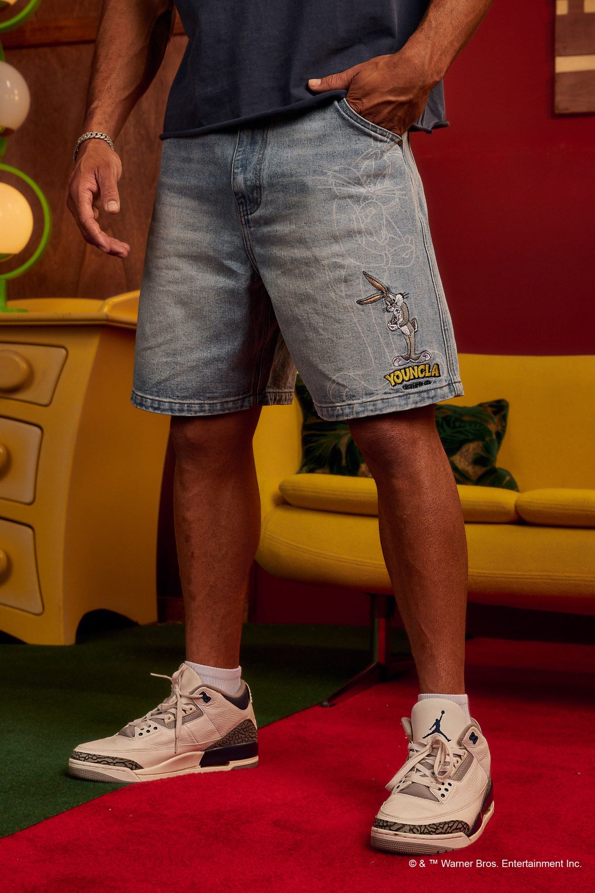 6079 - Short en jean Looney Tunes