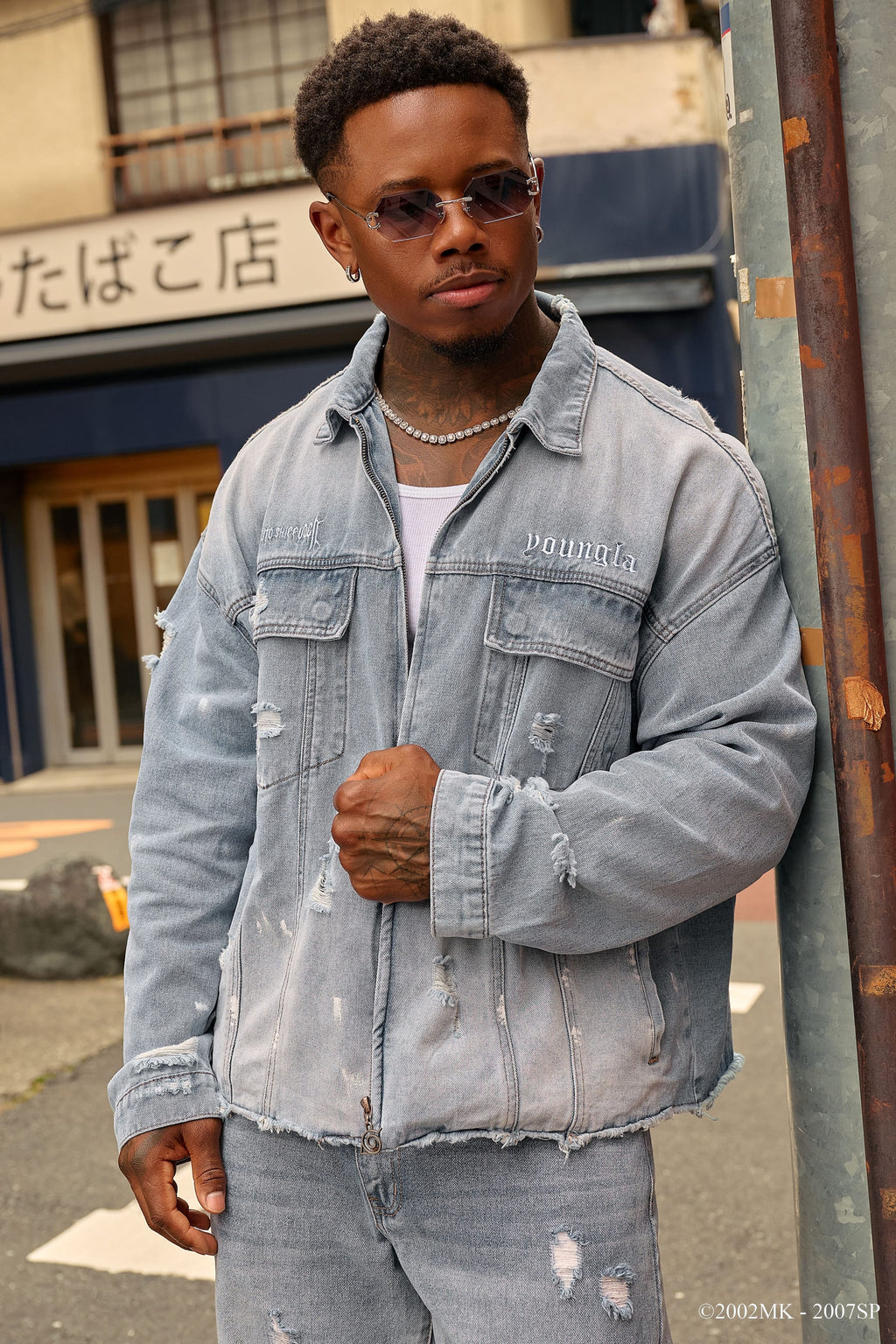 5133 - Vestes en denim usé Naruto