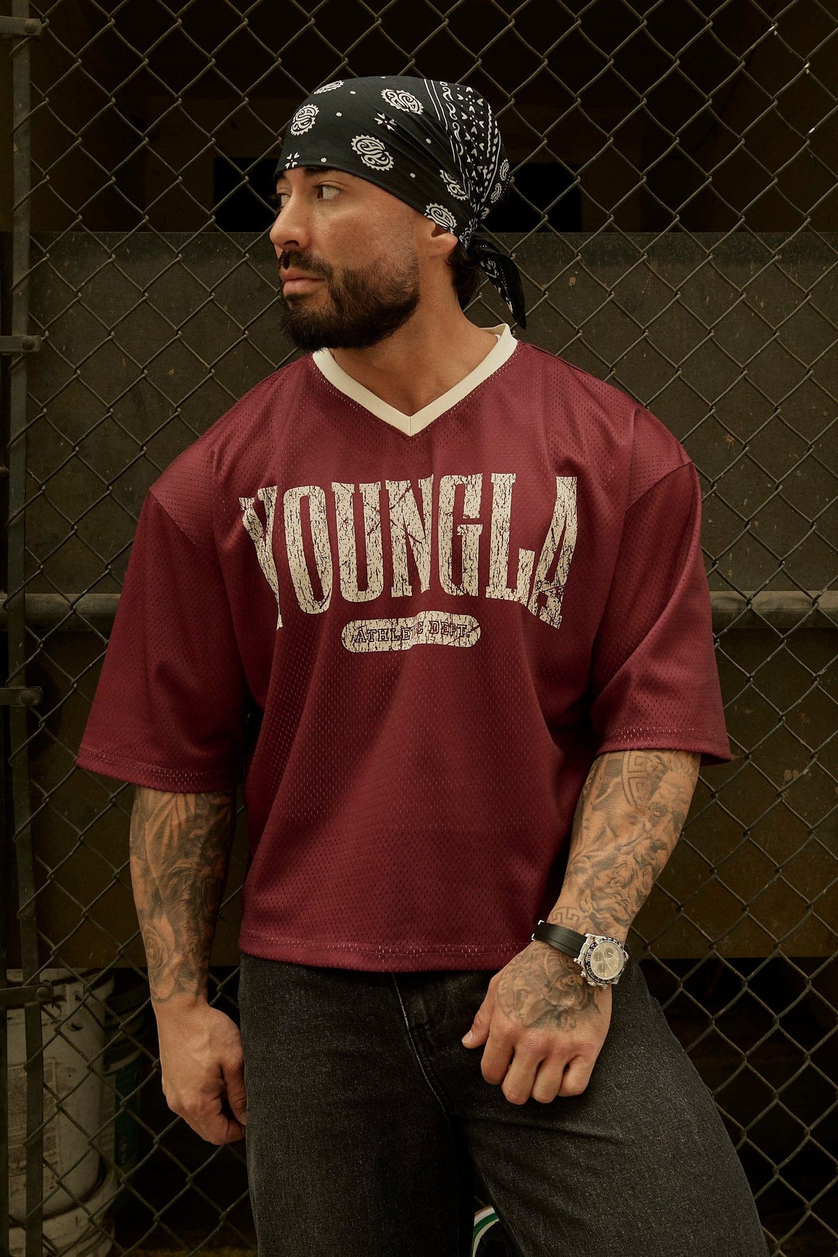 4187 - Maillot de football universitaire crop top