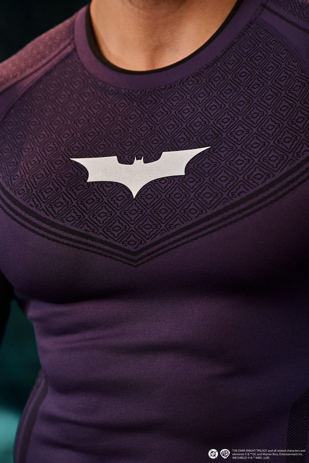 8004 - Batman T-shirts de compression à manches longues - Édition limitée violette - UNIQUEMENT SUR L'APPLICATION
