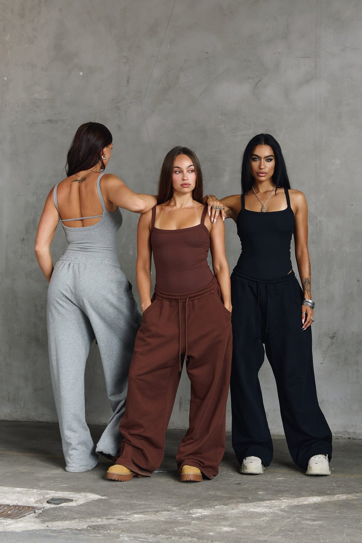 W2296 Pantalon de jogging super baggy