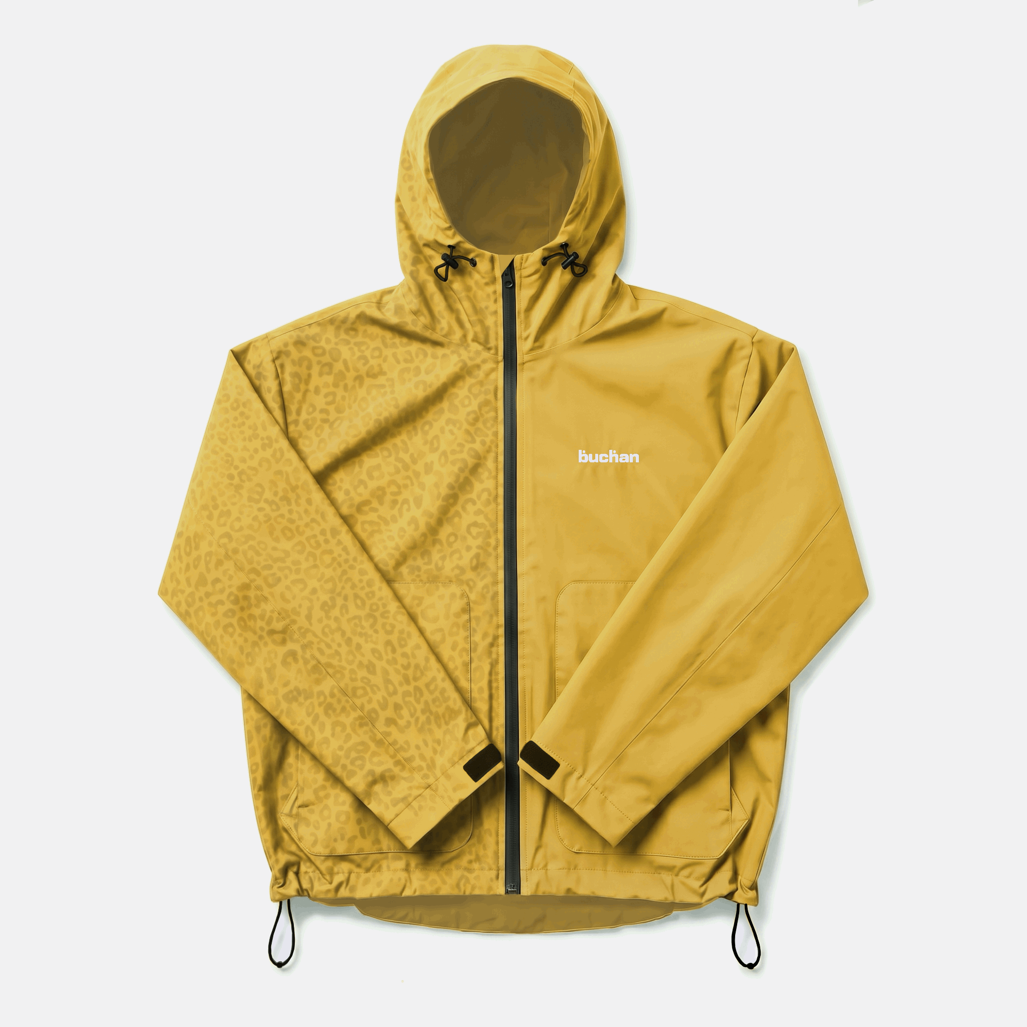 Water Reactive Cheetah Rain Jacket - Yellow