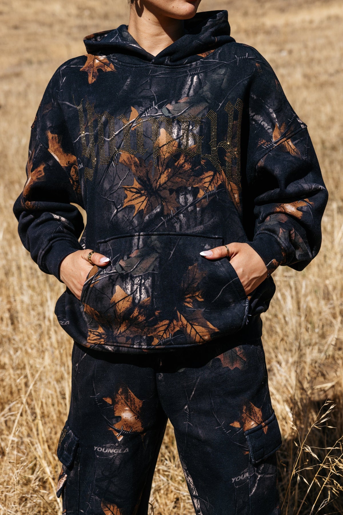 W5168 - Sweat à capuche camouflage scintillant