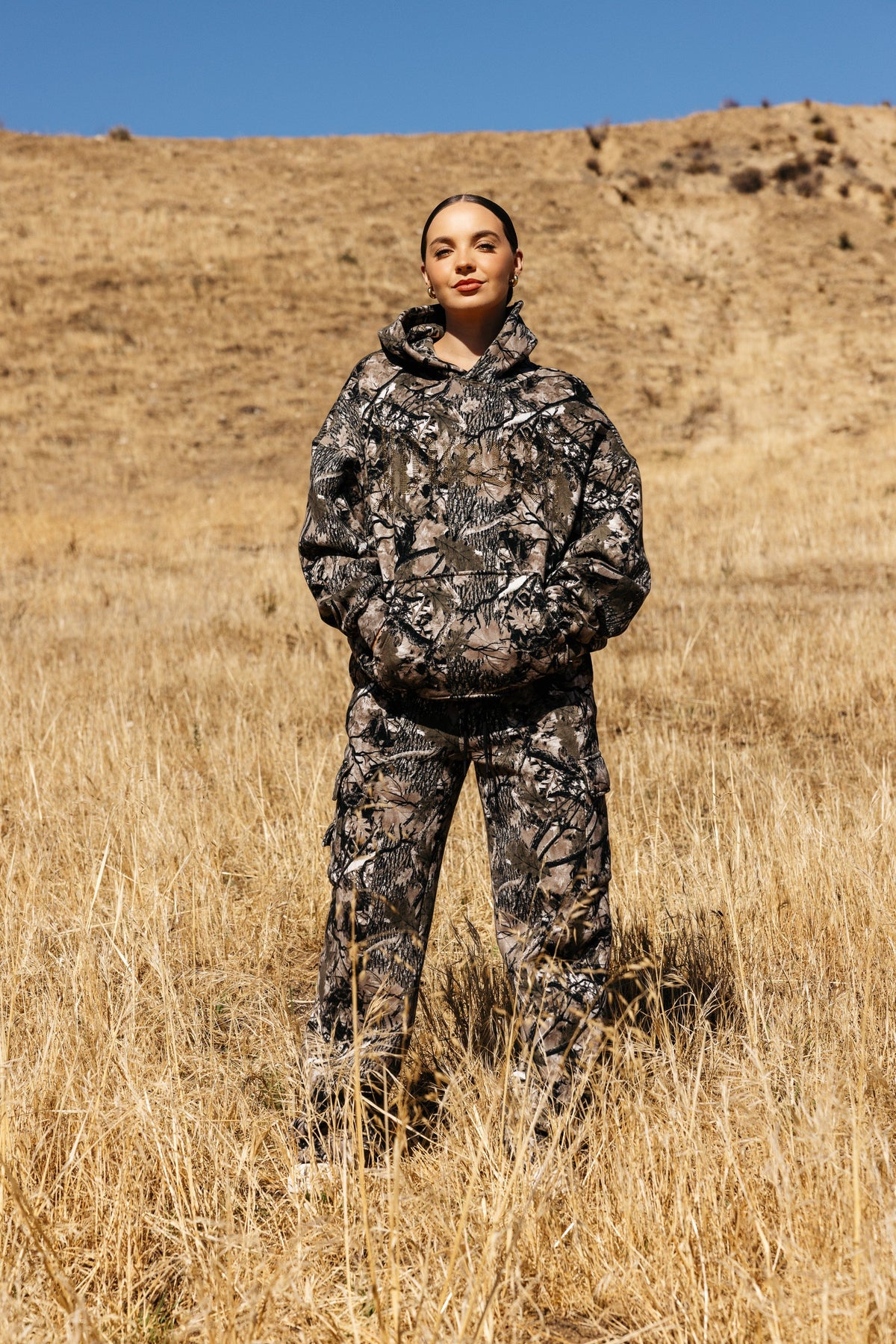 W5168 - Sweat à capuche camouflage scintillant