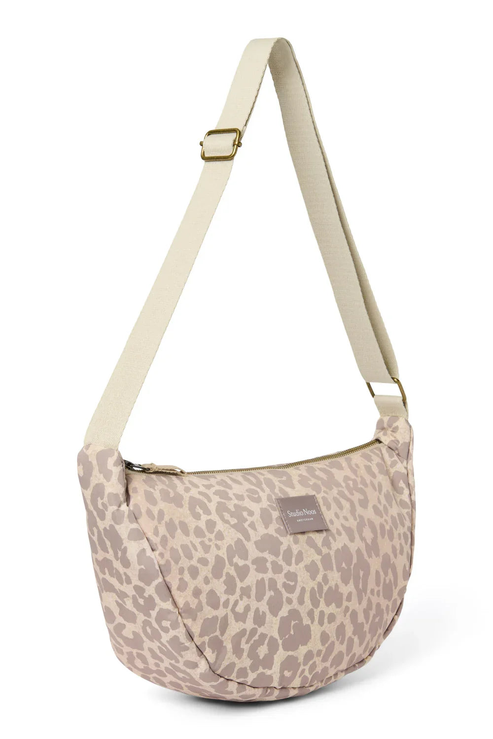 Beige Leopard Puffy Erwachsenen-Gürteltasche