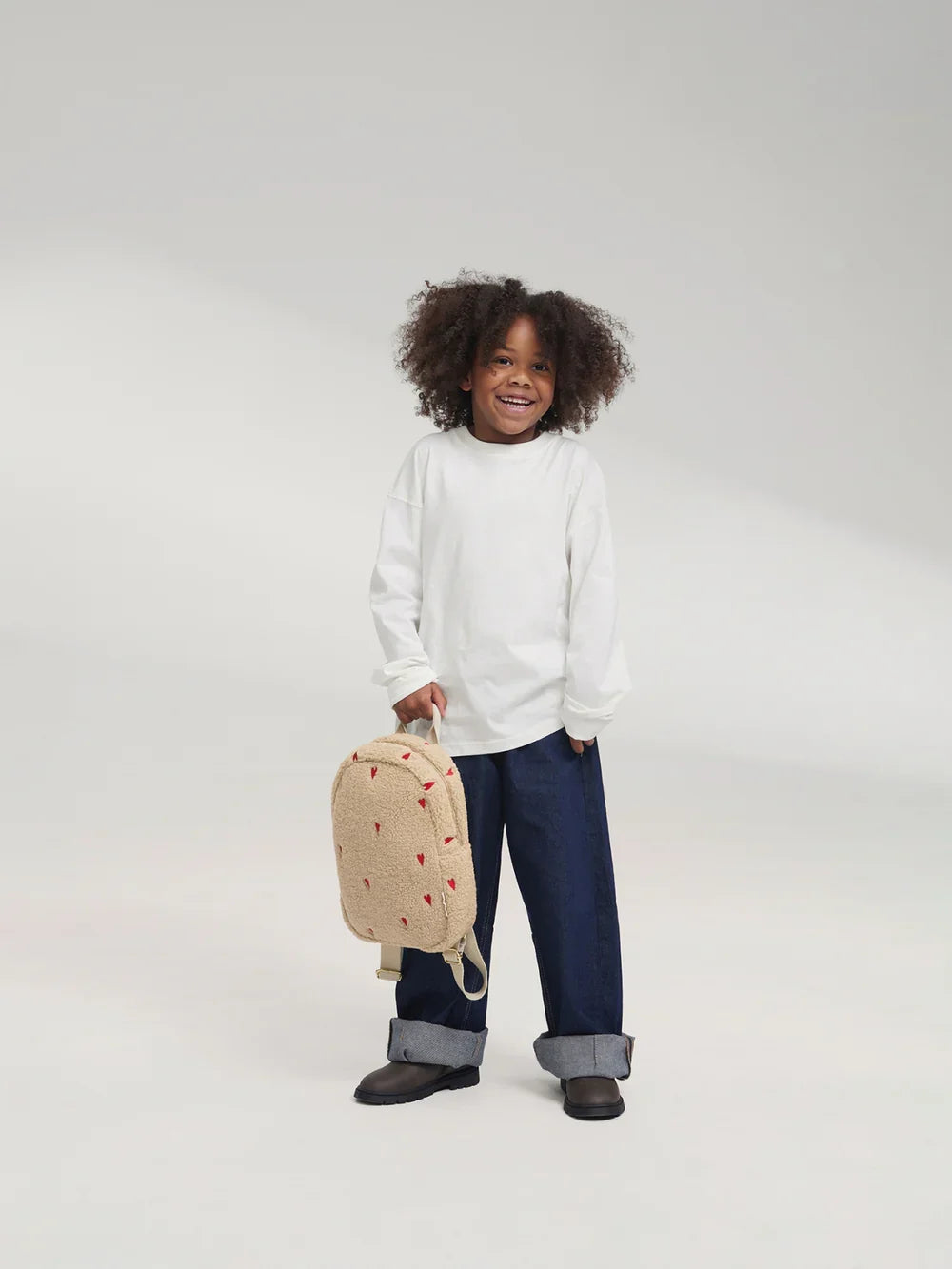 Ecru Hearts Teddy Mini Backpack