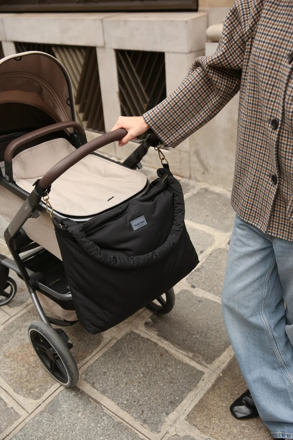 Zwarte SN Kinderwagenriemen
