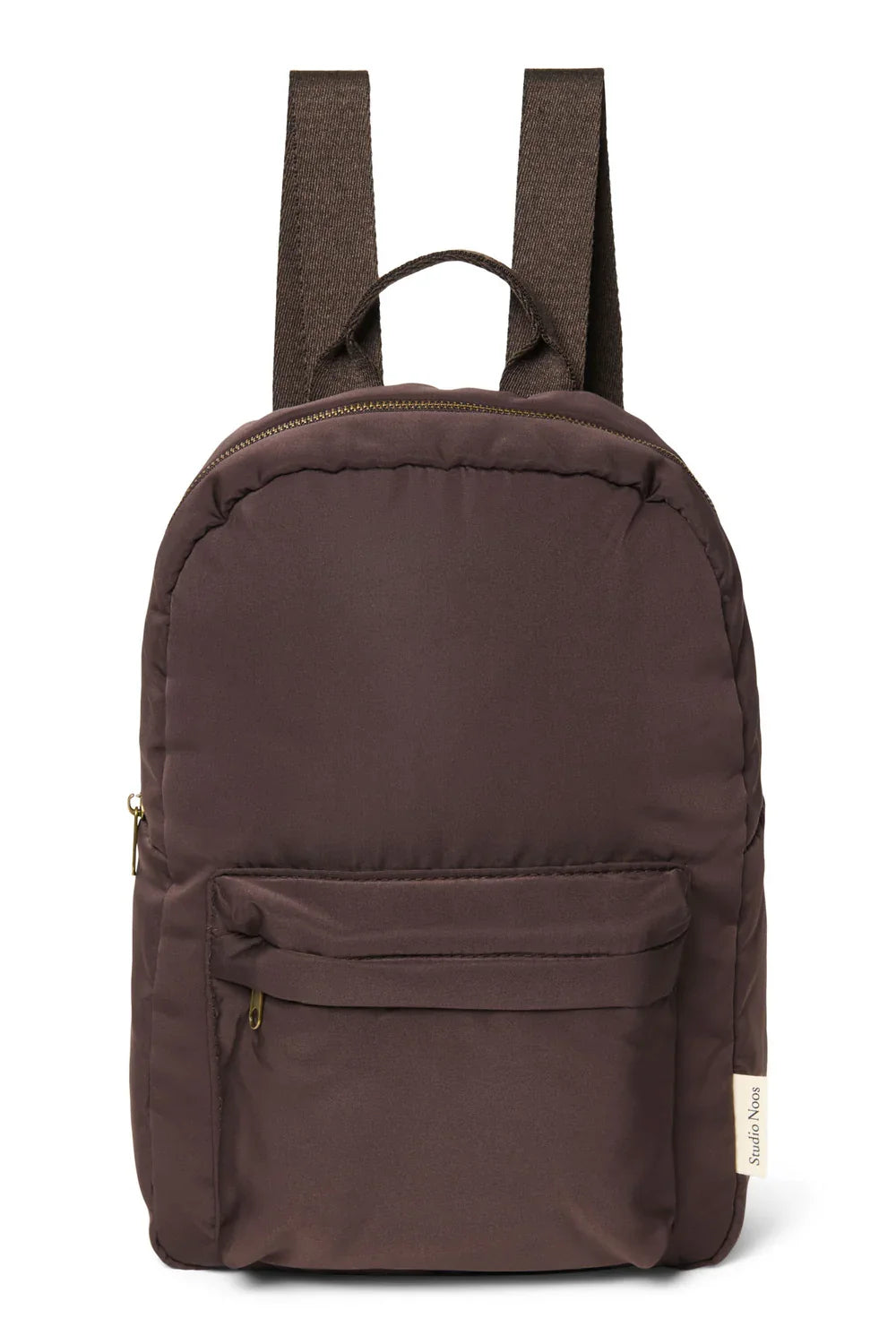 Brown Hearts Puffy Midi Backpack