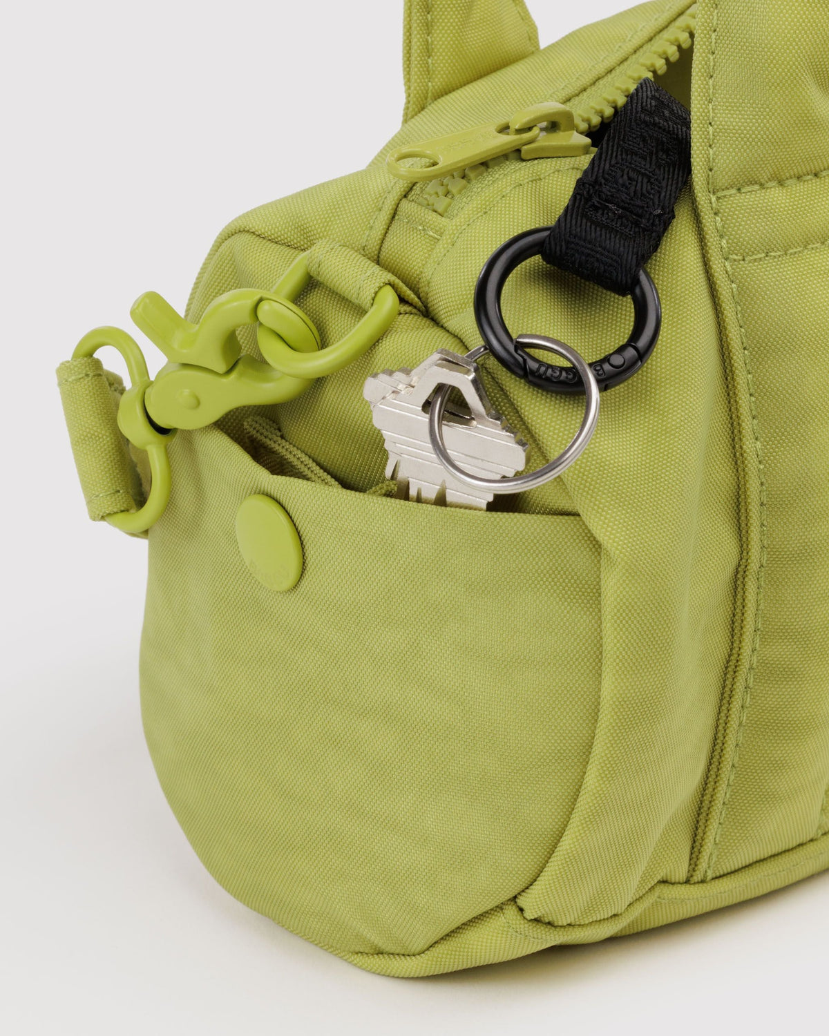 Small Nylon Duffle Bag - Chartreuse - image 4