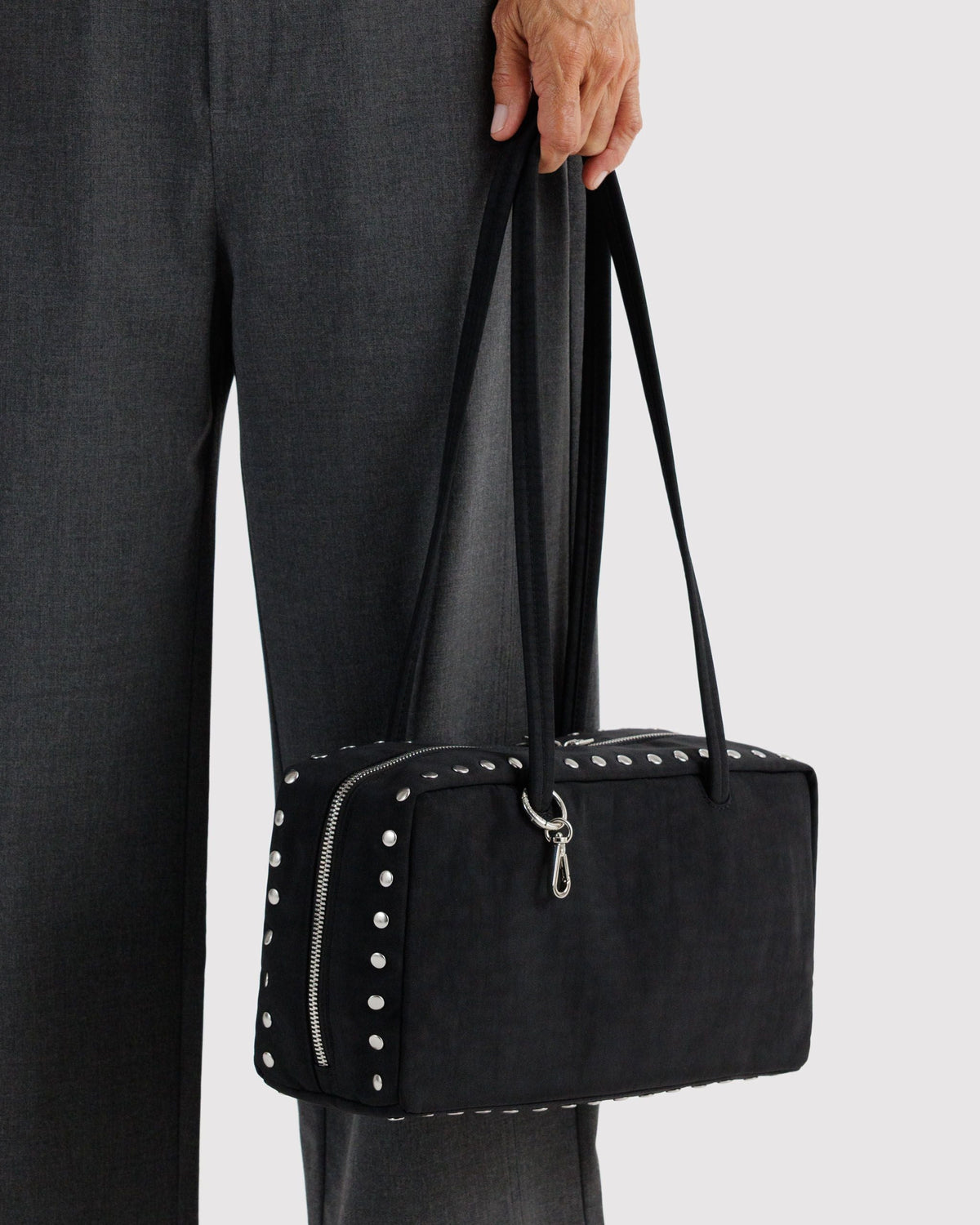 Nylon Bowler Bag - Studs - image 3