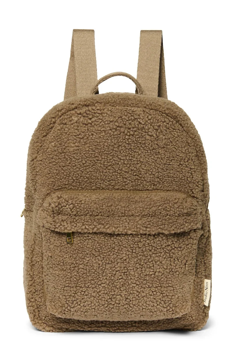 Brown Hearts Teddy Midi Backpack