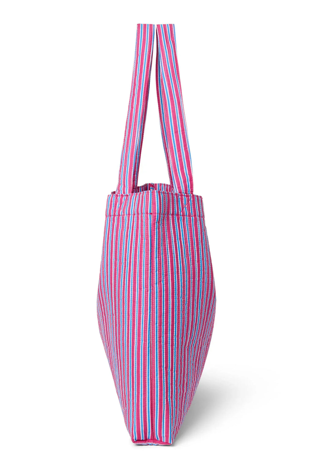 Popeline Gestreepte Mom Bag | Botergeel