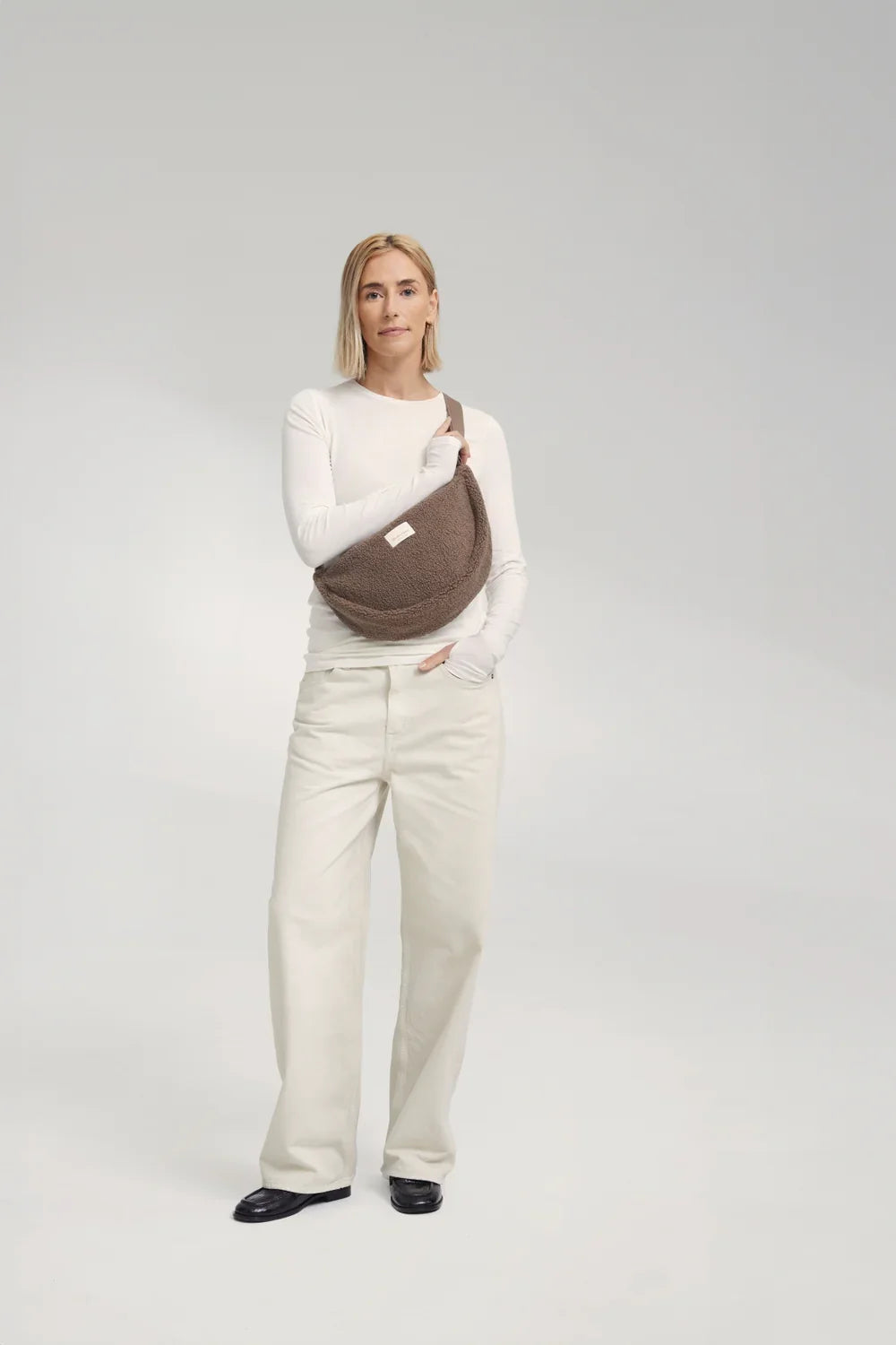 Braune Herzen Teddy Gürteltasche für Erwachsene