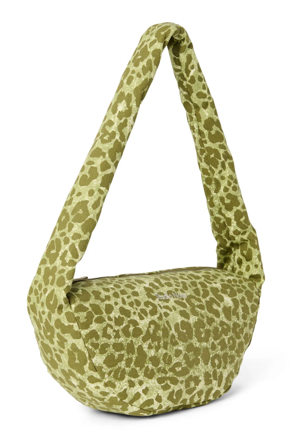 Grüne Leopard Baumwolle Mini Umhängetasche