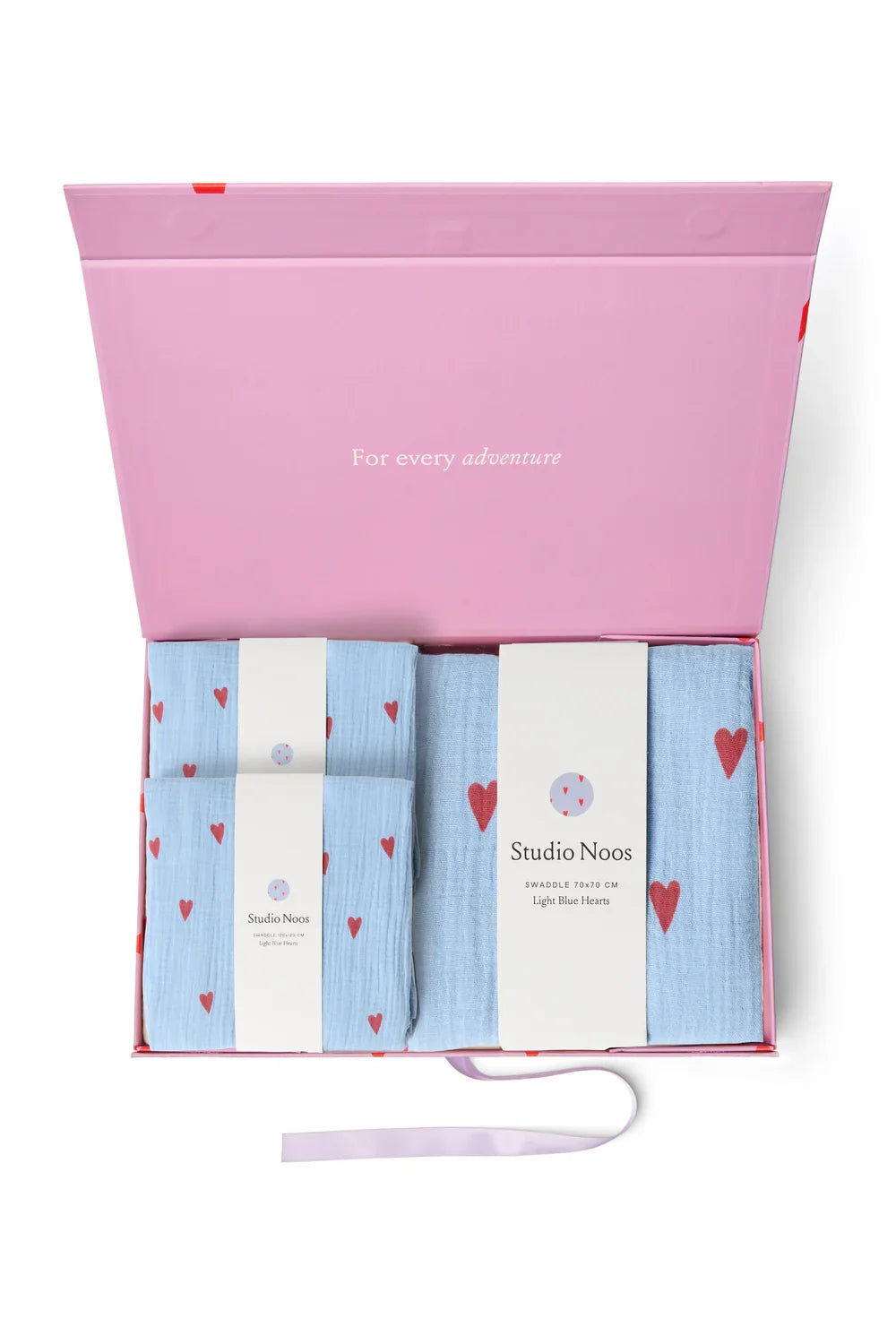 Blue Hearts Inbakerdoek Cadeauset