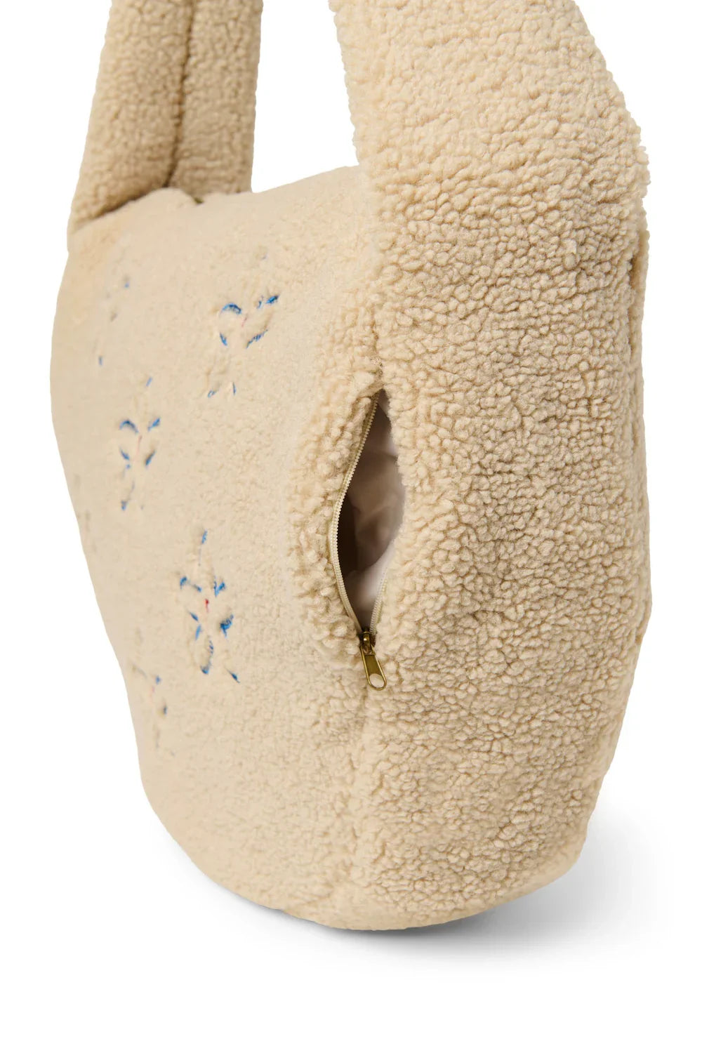 Ecru Blumenherz Teddy Umhängetasche
