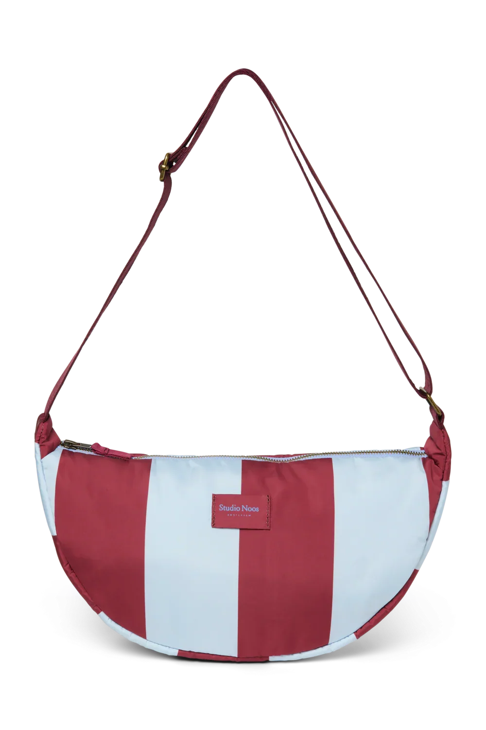 Bordeaux/Hellblau Gestreifte Bauchtasche für Erwachsene