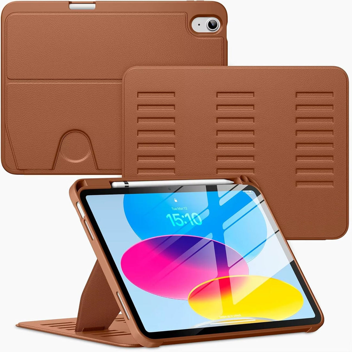 Abt Magnetic Stand iPad Case for iPad Mini in Brown - IPADCASEFLIPMINIBROWN - image 1