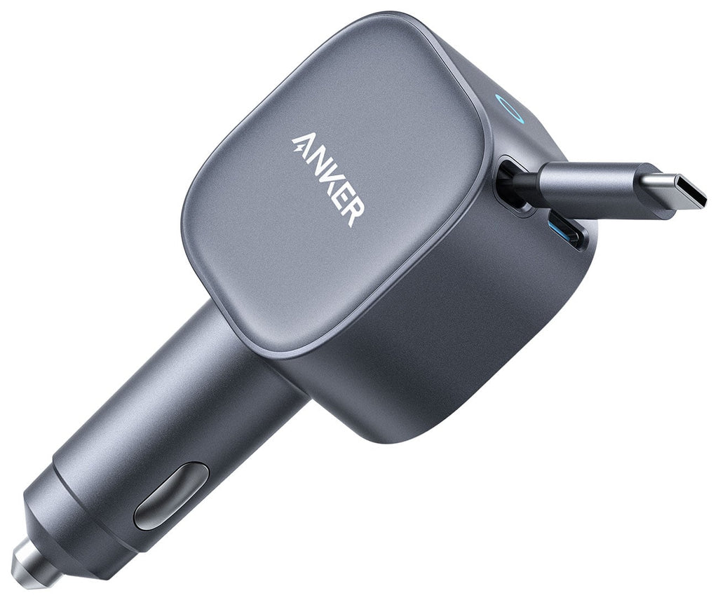 Anker Nano Car Charger (75W, USB-C Port, Built-In Retractable USB-C Cable) in Black - A2738HA2-1 - image 1