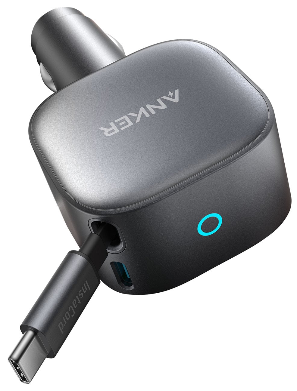 Anker Nano Car Charger (75W, USB-C Port, Built-In Retractable USB-C Cable) in Black - A2738HA2-1 - image 2