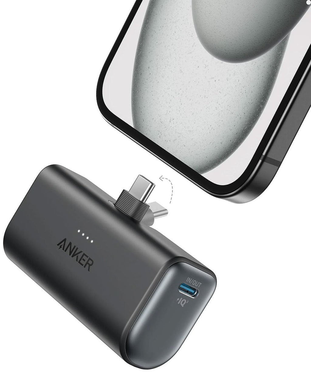 Anker Nano Power Bank 22.5W with Built-In USB-C Connector in Black Stone - A1653H11-1 - image 1