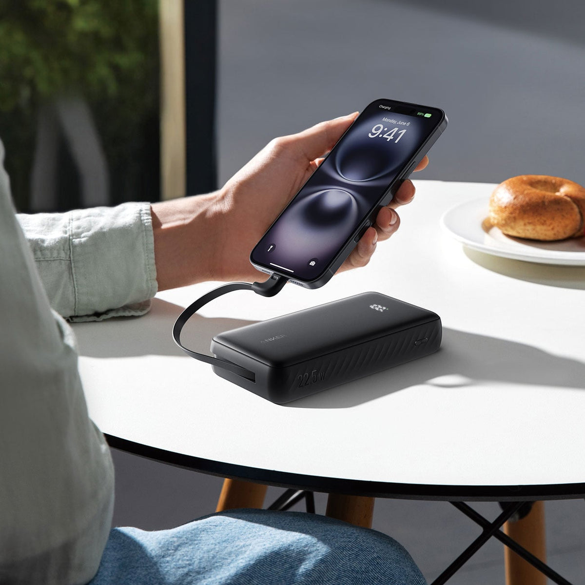 Anker Zolo Power Bank (20,000mAh, Built-In USB-C Cable) in Black - A110EH11-1 - image 4
