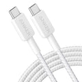 Anker Braided USB-C to USB-C Cable (10 ft)  60W in White - A81F7H21-1 - image 1