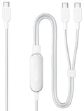 Anker Braided 2-in-1 USB-C to USB-C Cable (4 ft) 140W in White - A8895H21-1 - image 1