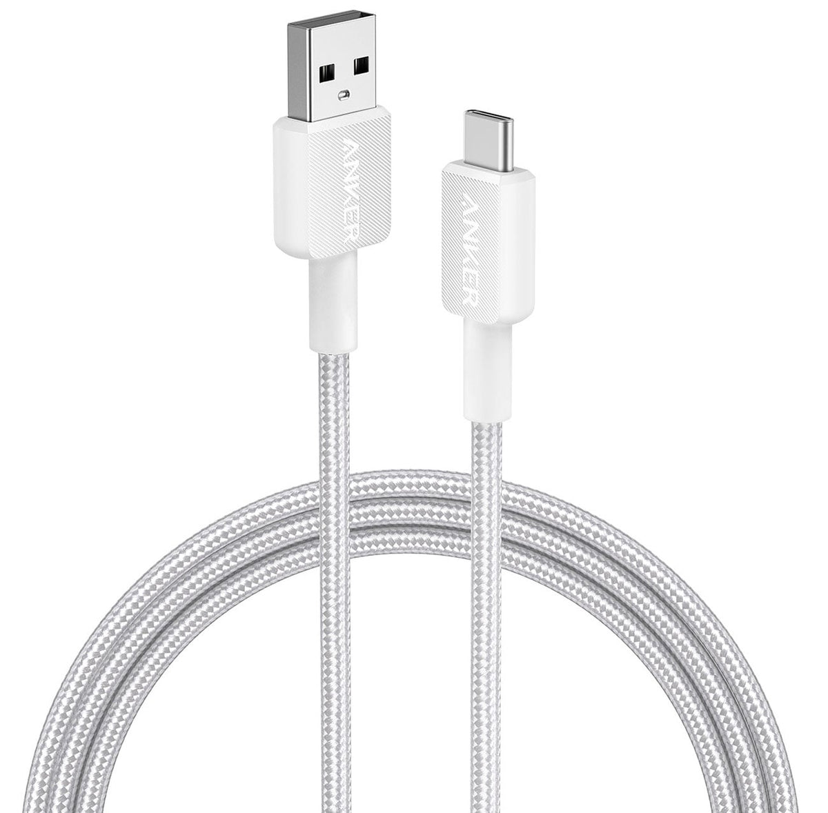 Anker Braided USB-A to USB-C Cable (10 ft) in White - A81H7H21-1 - image 1