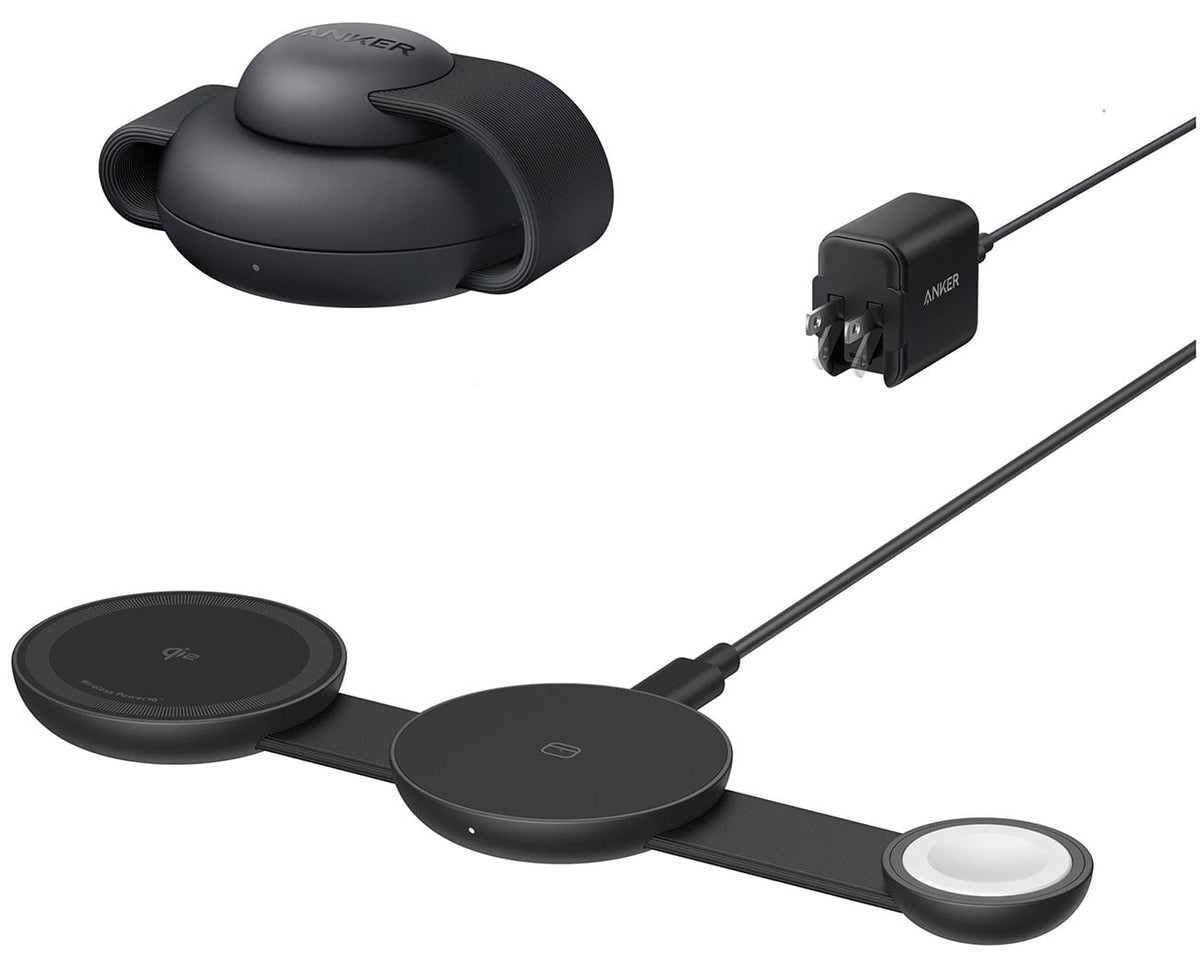 Anker MagGo Wireless Charging Station 3-in-1 Foldable Pad in Black - B25M8J11-1 - image 2