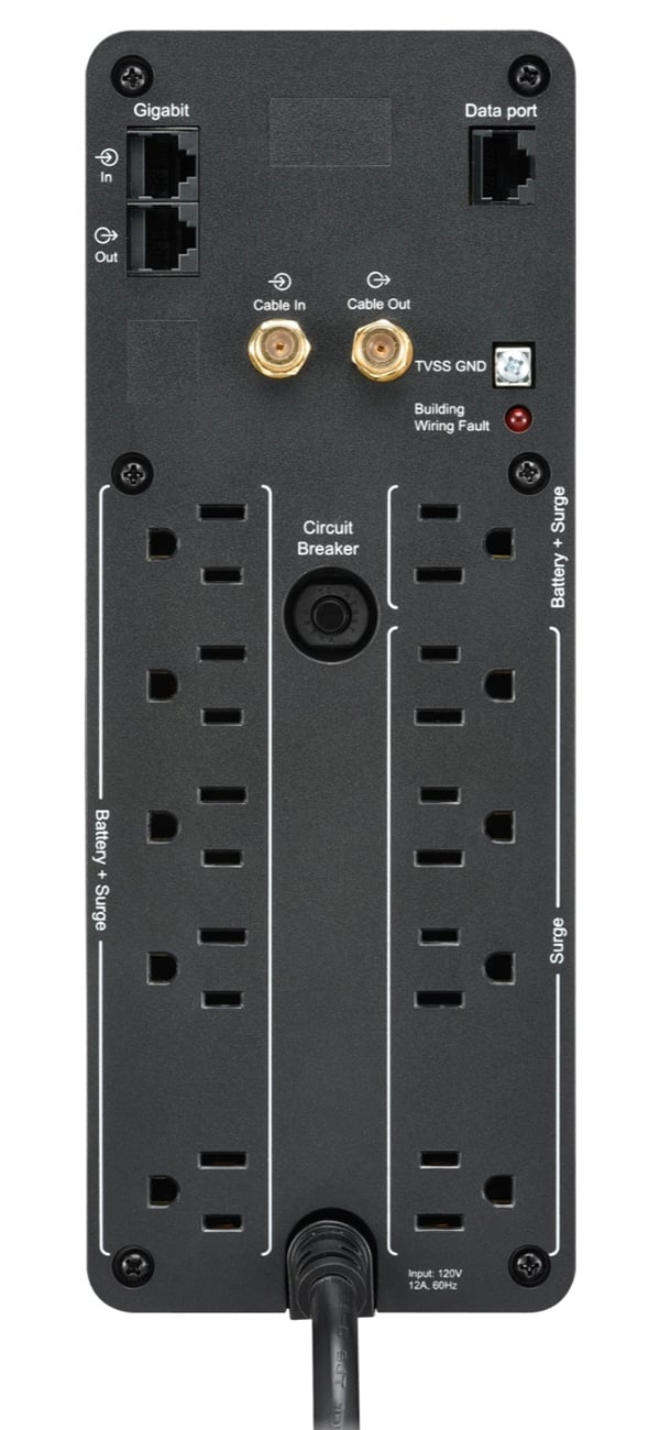 APC Surge Protector Back-UPS Pro with 10 NEMA 5-15R Outlets, USB-A, USB-C in Black - BR1500MS2 - image 4