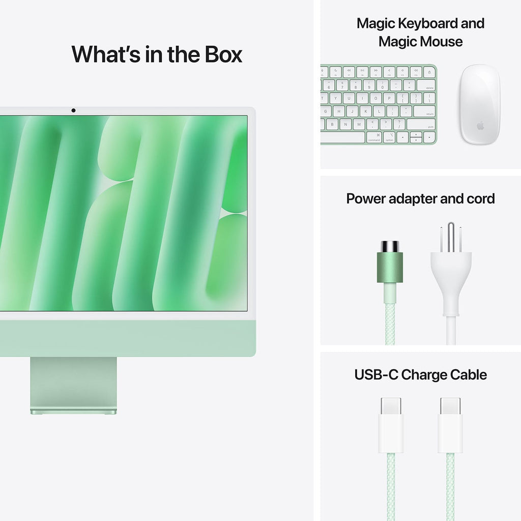 Apple 24-Inch iMac M4 8-Core 16GB RAM 256GB SSD, 8-Core GPU Retina 4.5K Desktop Computer in Green (Late 2 - image 8