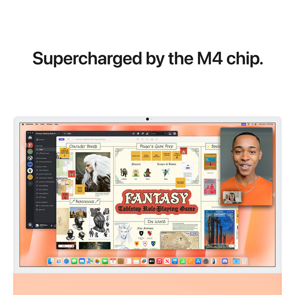 Apple 24-Inch iMac M4 10-Core 16GB RAM 256GB SSD, 10-Core GPU Retina 4.5K Desktop Computer in Orange (Lat - image 6