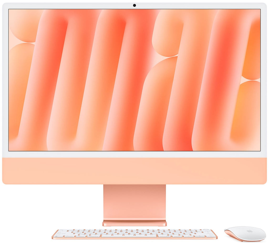 Apple 24-Inch iMac M4 10-Core 16GB RAM 256GB SSD, 10-Core GPU Retina 4.5K Desktop Computer in Orange (Lat - image 1
