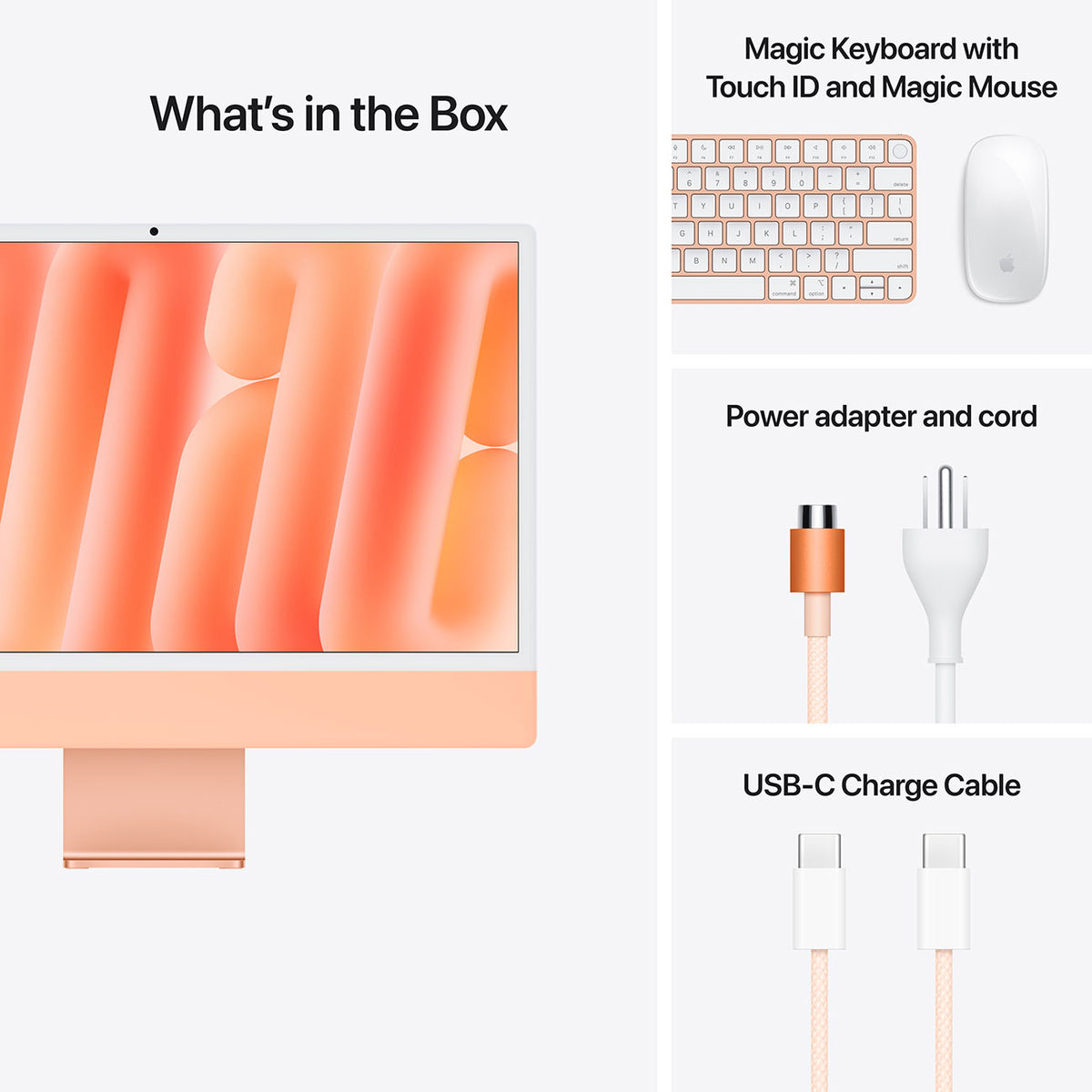 Apple 24-Inch iMac M4 10-Core 16GB RAM 256GB SSD, 10-Core GPU Retina 4.5K Desktop Computer in Orange (Lat - image 9