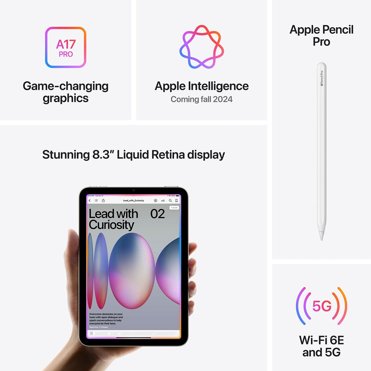 Apple iPad mini (7th Generation) 512GB Wi-Fi + Cellular in Starlight - MYHE3LL/A - image 4