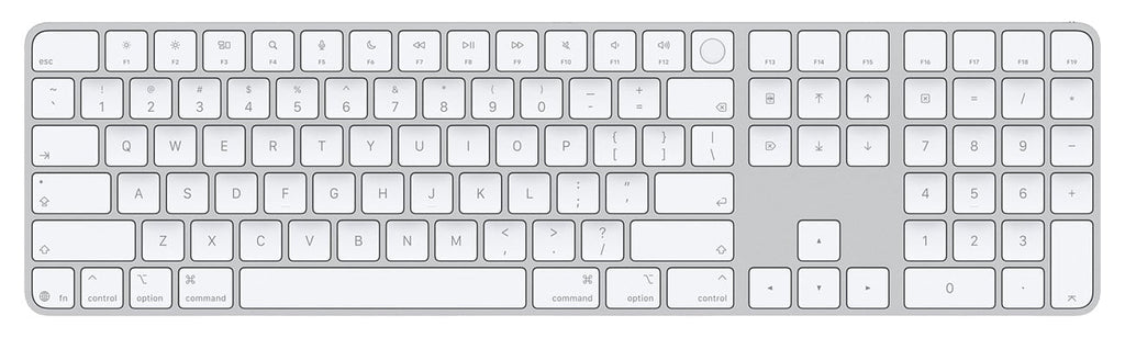 Apple Magic Keyboard with Touch ID and Numeric Keypad with White Keys - MJM64LL/A - image 1