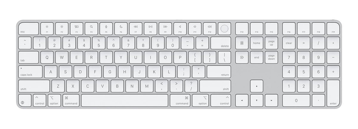 Apple Magic Keyboard with Touch ID and Numeric Keypad for Mac Models with Apple Silicon White (2024) - MX - image 1