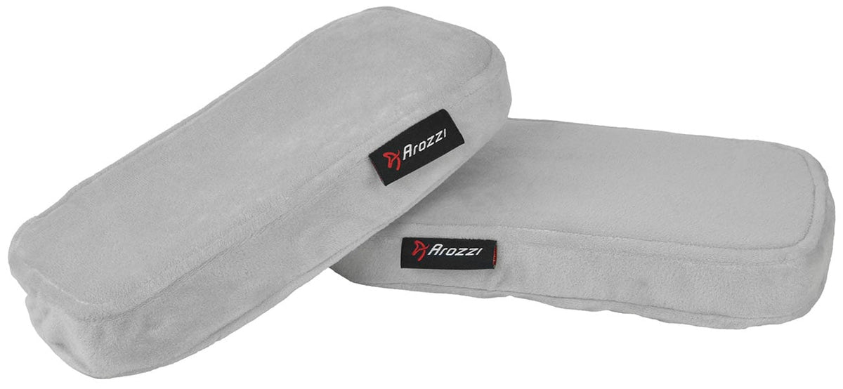 Arozzi Armrest Pads Memory Foam in Light Gray (Pair) - AZ-MFPAD-GY - image 1