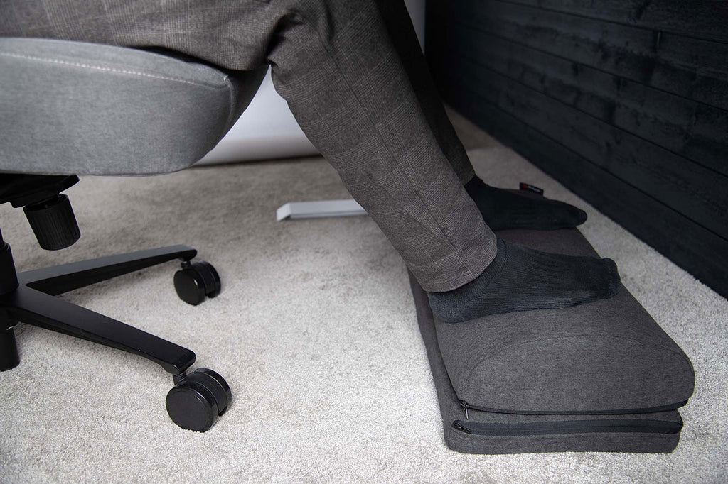 Arozzi Under-Desk Footrest Soft Fabric in Dark Gray - AZ-FOOTREST-SFB-DG - image 6