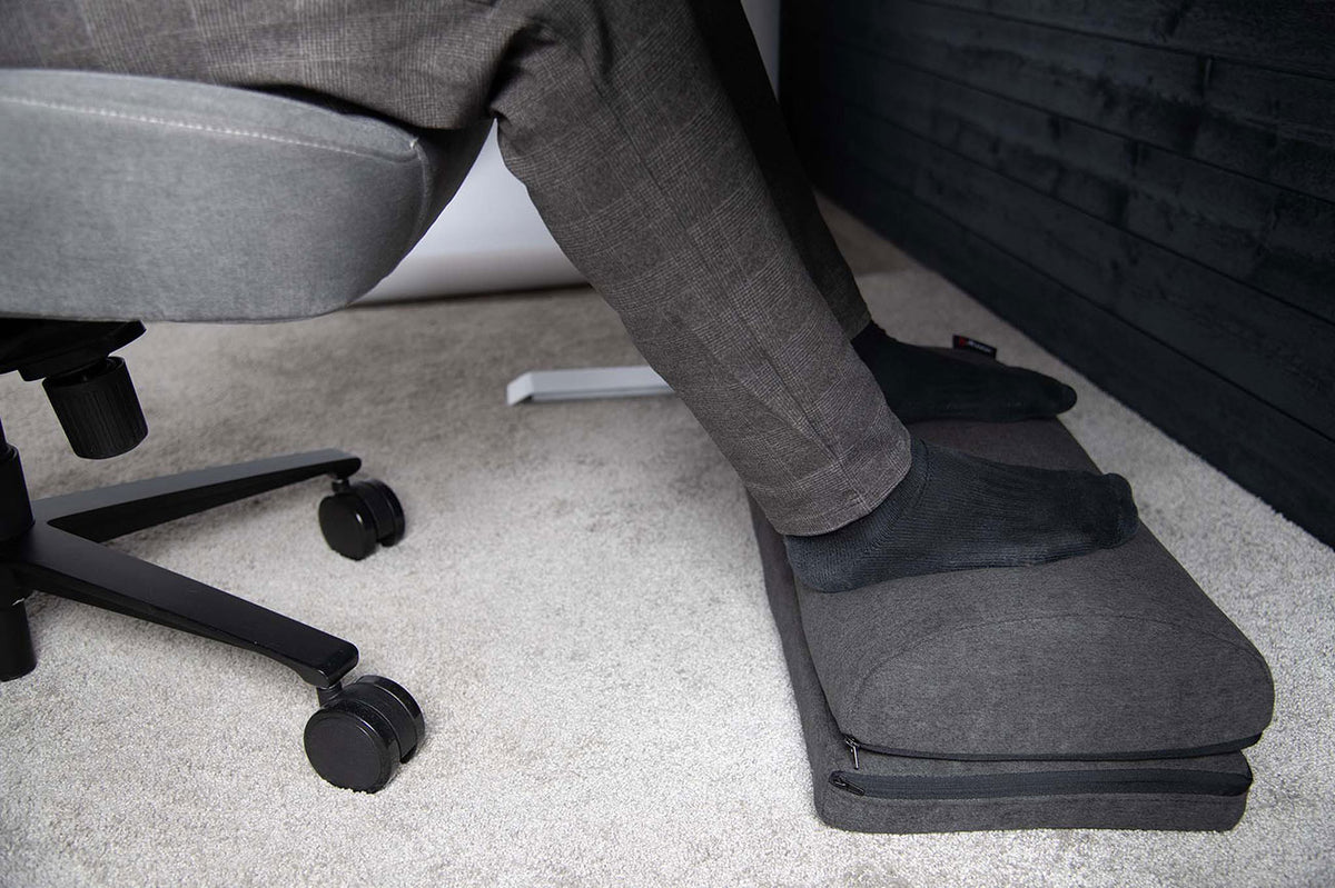 Arozzi Under-Desk Footrest Soft Fabric in Dark Gray - AZ-FOOTREST-SFB-DG - image 6