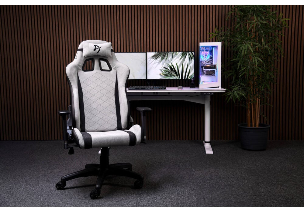 Arozzi Avanti Soft Fabric Gaming Chair in Light Gray - AVANTI-SFB-LG - image 7