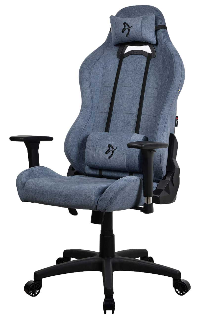 Arozzi Torretta Series Soft Fabric Gaming Chair in Blue - TORRETTA-SFB-BL2 - image 2