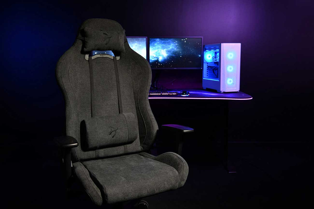 Arozzi Torretta Series Soft Fabric Gaming Chair in Dark Grey - TORRETTA-SFB-DG2 - image 6
