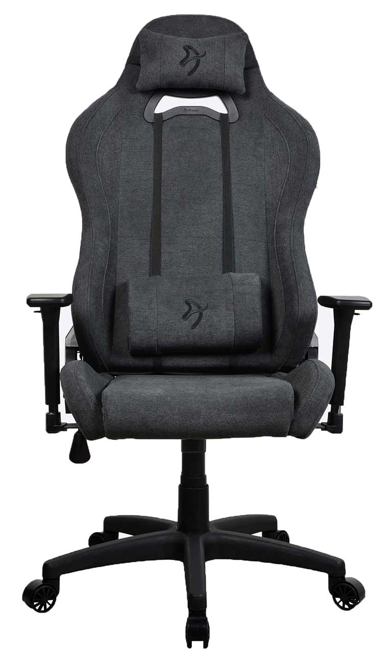 Arozzi Torretta Series Soft Fabric Gaming Chair in Dark Grey - TORRETTA-SFB-DG2 - image 1
